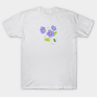 Jacobs Ladder Flowers and Bee T-Shirt